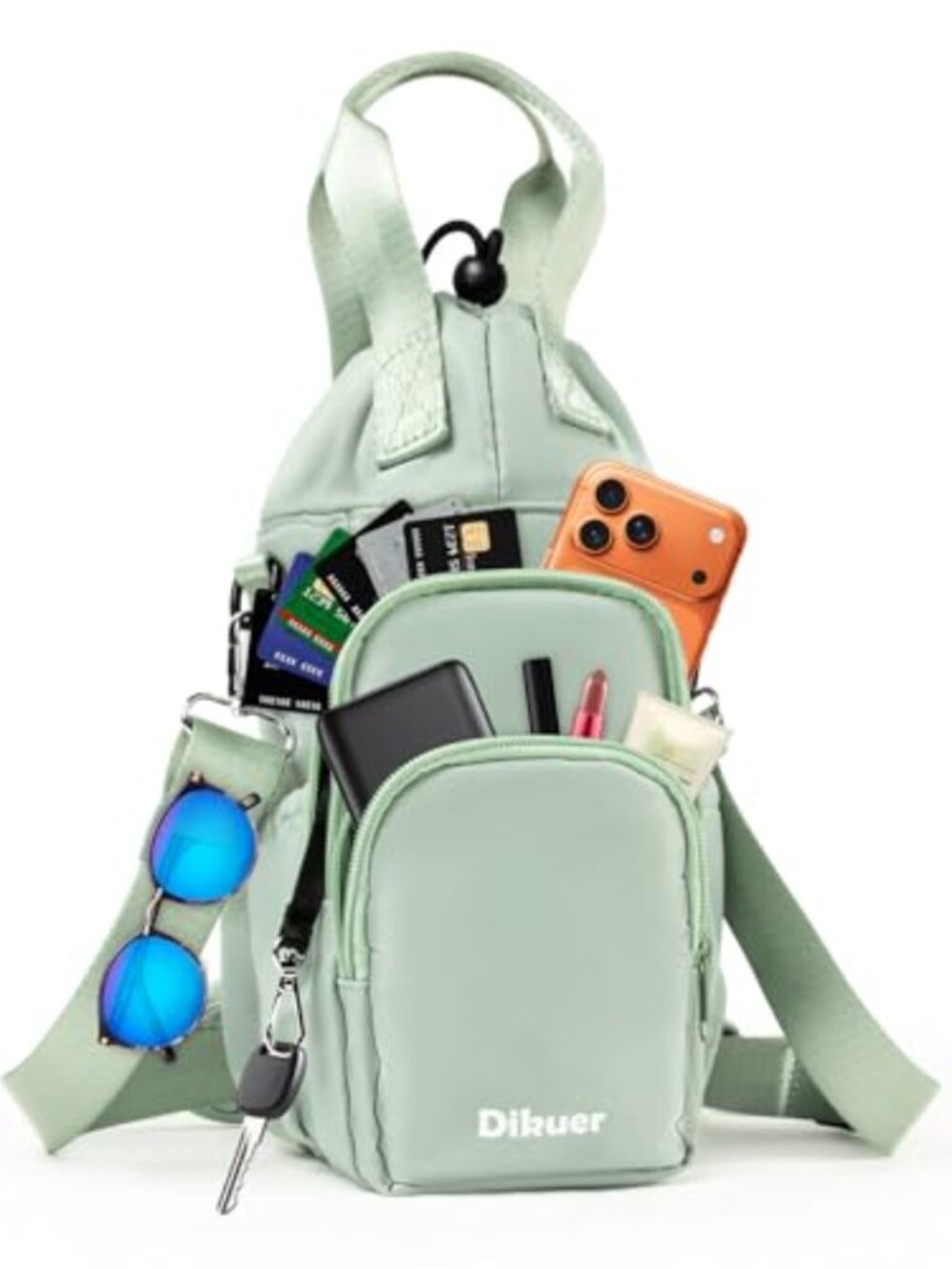 Water Bottle Holder Crossbody Carrier Bag 4 Pockets Adjustable Strap